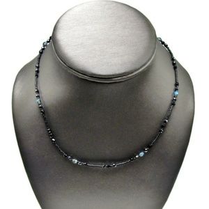 Holly Yashi Sterling Silver Crystal Bead Necklace